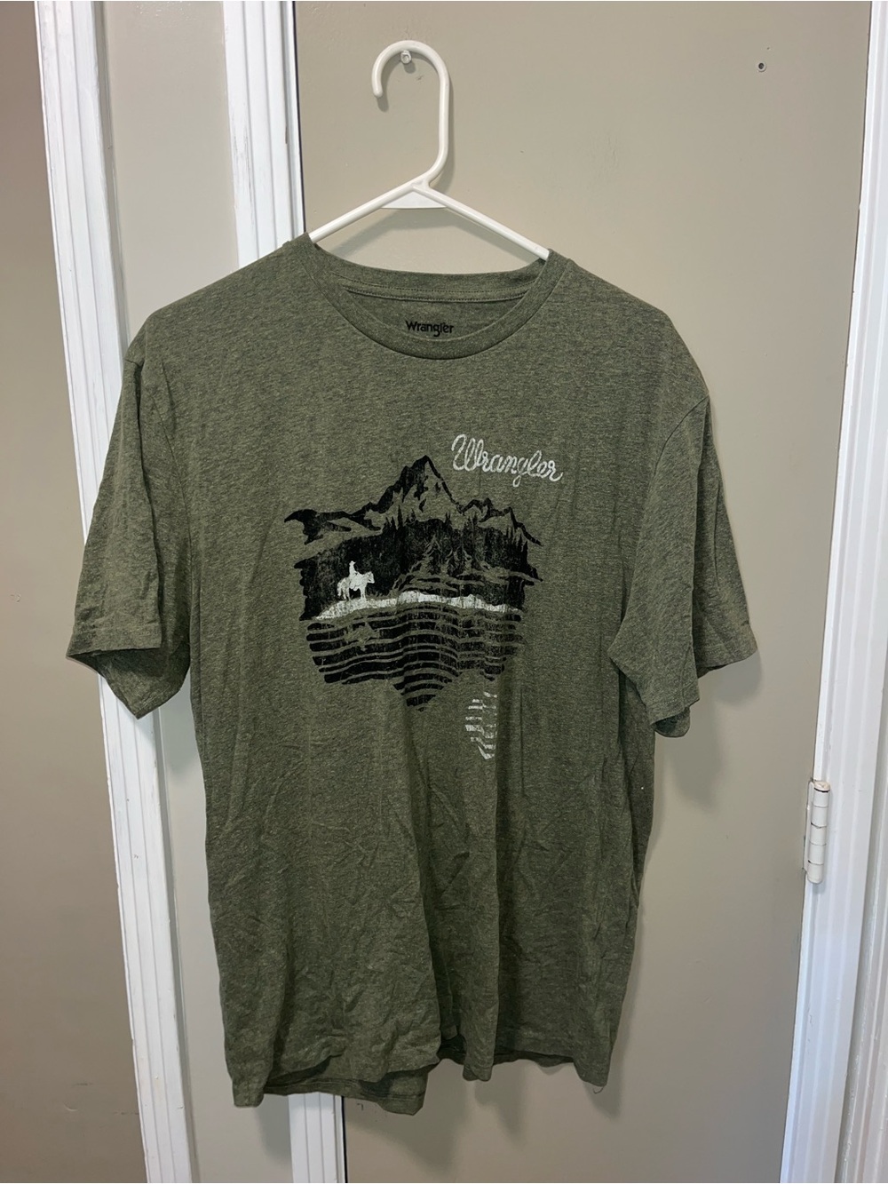 Wrangler Olive Green Mountain Graphic Tee